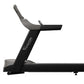 Vision T600E light commercial treadmill with black frame, gray running deck, and digital console display, side view on white 
