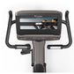 Vision U600E upright exercise bike with black handles, digital display screen, and gray pedal base on white background