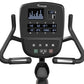 Vision U60 black upright exercise bike with digital display showing workout metrics and dual handled bars, front view