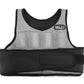 SKLZ weighted training vest with white mesh front, black trim, and adjustable black waist strap on white background
