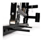 Black and silver dual cable functional trainer with Smith machine frame, adjustable pulleys, and weight stack on white backgr