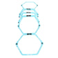 Warrior Hexagonal Agility Ladder & Hurdle in light blue with black connectors on white background