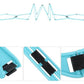 Bright turquoise hexagonal agility ladder with black grip connectors, flat lay on white background