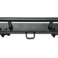 Black steel squat rack rail bar with four hook attachments and center handle, front view on white background