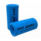 Pair of blue Fat Gripz Pro Series axle bar adapters with textured grip surface and black branding text on white background