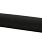 Black foam squat pad with textured surface and curved ends, displayed on white background
