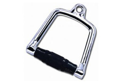 Warrior heavy cable handle with chrome frame and black grip, on white background