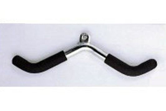 Warrior Hollow Press Down Bar with curved black foam handles and metal center attachment, flat lay on white background