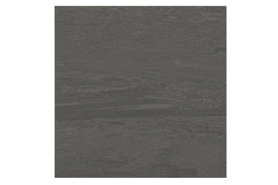 Gunmetal grey marble-textured interlocking gym tile with subtle veining on white background