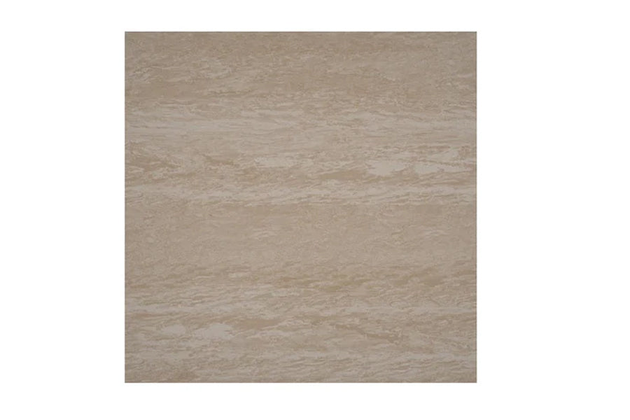 Beige interlocking gym tile with marble texture and wood grain pattern on white background