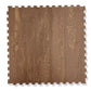 Warrior Marble Interlocking Gym Tile in sand brown with wood-grain texture and puzzle-piece edges on white background