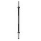 Warrior Olympic fat bar with black rubber grip and chrome sleeves on white background