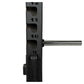 Black steel power rack uprights with numbered attachment holes and metal pin, shown on white background