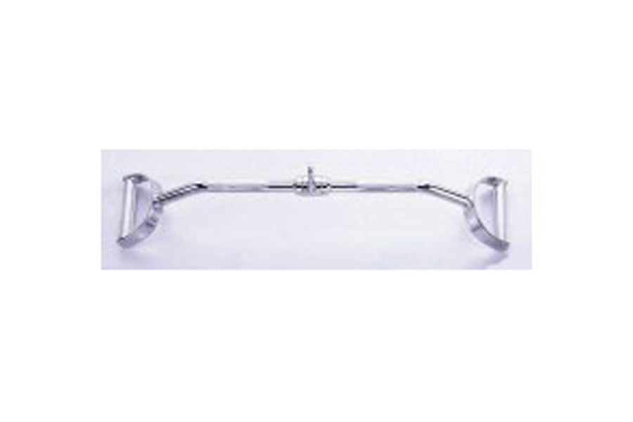 Warrior Revolving 38" Solid Pro-Lat Bar with chrome handles and rotating center mechanism on white background