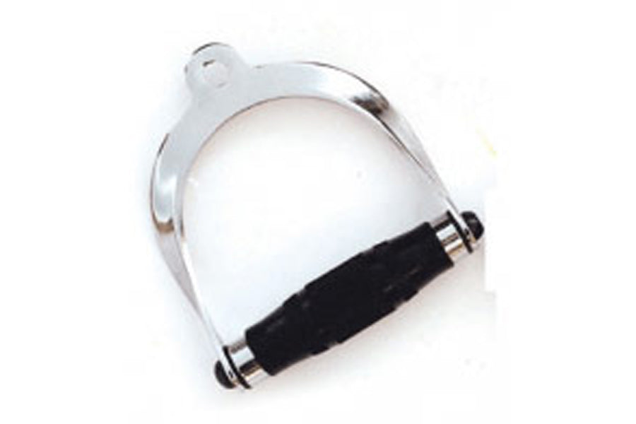 Warrior Revolving Deluxe Cable Handle with clear dome, silver metal frame, and black grip handle on white background