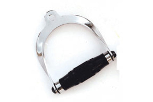 Warrior Revolving Deluxe Cable Handle with clear dome, silver metal frame, and black grip handle on white background