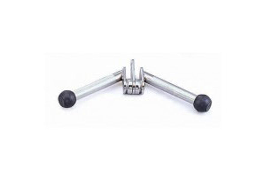 Warrior Revolving Multi-Purpose Bar 2 with chrome arms and black rotating end knobs on white background