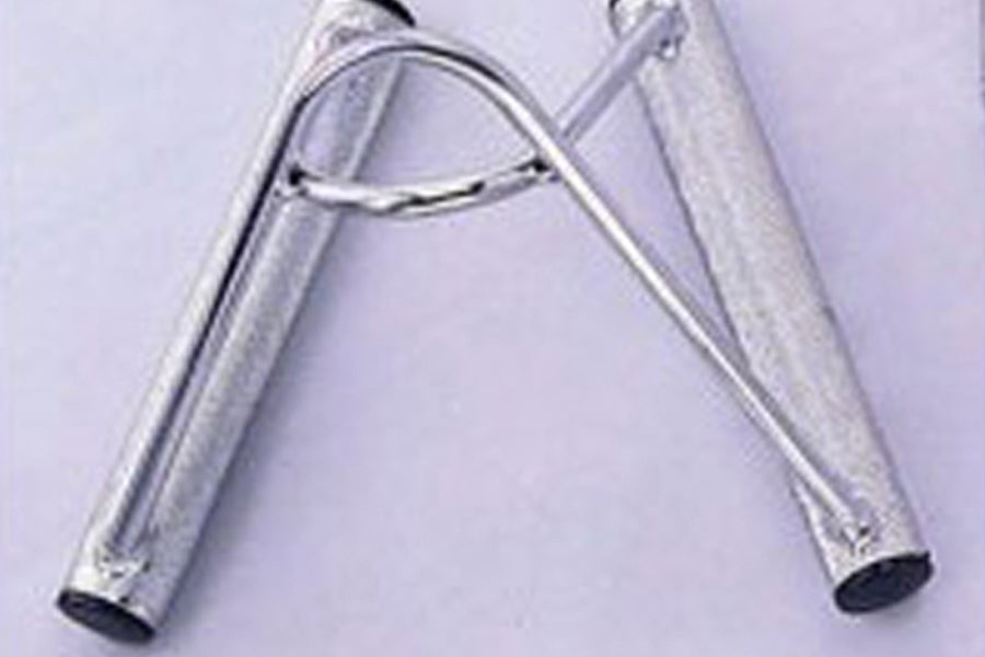 Warrior chrome and black seated row and chinning combo attachment on lavender background