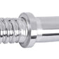 Warrior Standard 1" EZ-Curl Bar with threaded spin-lock collar and chrome-plated steel shaft on white background