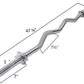 Warrior Standard 1" EZ-Curl Bar with threaded spin-lock collars, chrome finish, 47 5/8" total length with curved grip section