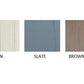 Warrior Stone Gym Flooring Tile in Rain, a cream-colored textured rubber tile shown with Slate and Brownstone color options