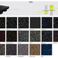 Warrior Heavy Duty Rubber Gym Flooring Tiles color swatch options including Wildcats 3, Gators 3, Raiders, Basic Black, Ruff 