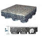 Warrior Heavy Duty Rubber Gym Flooring Tile showing 1-inch thick speckled black and gray rubber with interlocking edges, disp