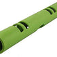 Bright green foam exercise tube with multiple air valve openings along the cylindrical body, displayed on white background