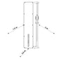 Warrior wall-mounted cable pulley home gym system technical diagram showing dimensions and internal pulley mechanism on white