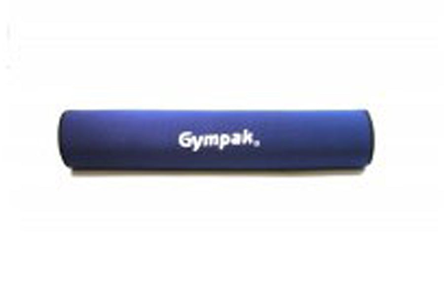 Warrior Weight Bar Squat Pad, blue neoprene, 16 inches high, with Gympak branding on white background