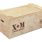 Light wood plyo box with Xtreme Monkey branding and 15-inch height marking, featuring handles on sides and flat top surface