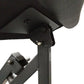 Black metal curved attachment with adjustable arm and mounting bracket on white background