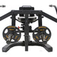 Powertec WorkBench black pec fly attachment with dual weight plates, handles, and central column on white background