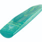 Teal and green tapered foam roller with textured surface and brand logo, shown on white background