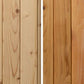 Almost Heaven Bridgeport sauna interior comparison showing light pine wood paneling on left and medium cedar wood on right