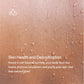Dewy skin with water droplets showing hydration benefits, illustrating skin health and detoxification results