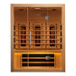 Almost Heaven Elysian 2-3 person infrared sauna with cedar wood construction, glass door, and illuminated infrared heaters vi