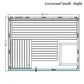Everwood Small sauna floor plan diagram showing right view with dimensions 81-7/8 inches wide by 62-3/4 inches tall, featurin