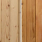 Light and medium brown wood plank finishes side-by-side comparison for sauna construction