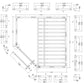 Technical schematic and assembly diagram for 2-person indoor corner sauna with dimensions and hardware specifications