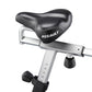 Assault AirBike stationary exercise bike seat and frame with silver post and black padded saddle on white background