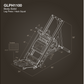 Body-Solid GLPH1100 leg press and hack squat machine with technical specifications and dimensions on dark background