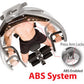BodyCraft Elite home gym with ABS system, showing person performing seated chest press with arm locked mechanism and ABS enab