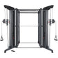 BodyCraft Jones light commercial functional trainer with dual cable crossover arms, black and silver frame, adjustable pulley