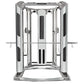BodyCraft Jones Platinum Smith Cage with dual cable machine, silver steel frame, and black accents on white background