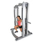 BodyCraft Jones Platinum Smith Cage with woman demonstrating leg press exercise on white background