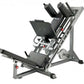 BodyCraft Pro Leg Press Hack Squat machine with gray frame, black footplate, padded backrest, and dual weight horns on white 