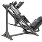 Black and gray BodyCraft Pro leg press and hack squat machine with padded seat and footplate on white background