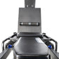 BodyCraft Pro Leg Press Hack Squat F760 with black padded seat and blue handles, overhead view on white background