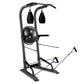 BodyCraft T3 Total Training Tower with black frame, hanging heavy bag, stability ball, and resistance bands on white backgrou